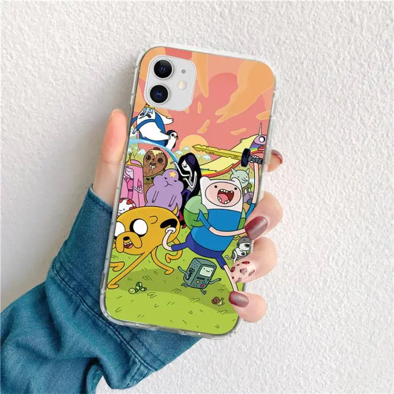 

adventure time Soft Phone Case Capa for iPhone 11 pro XS MAX 8 7 6 6S Plus X 5S SE 2020 XR cover