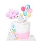 Украшение для торта с радужным единорогом, для свадьбы, дня рождения, флажки для торта