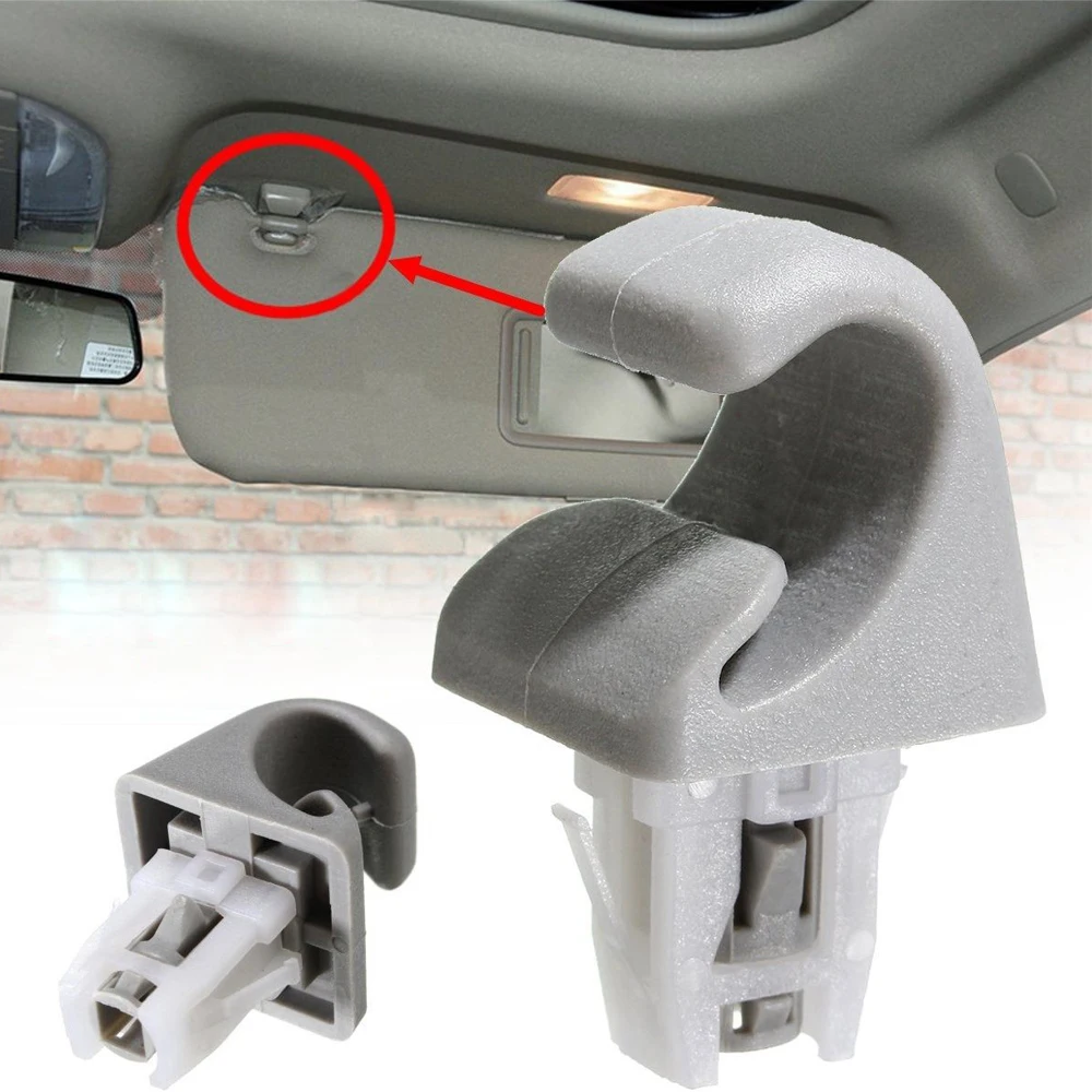 

1pcs Car Sun Visor Clip Hook Holder Bracket Hanger For Toyota Corolla Camry Prius Highlander RAV4 Car Replacement Accessories