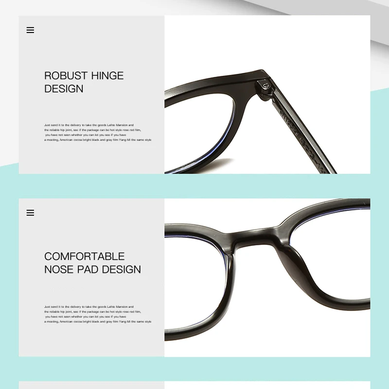 

2020 Trends Office Anti Blue Light Glasses Computer New Women Blue Blocking Gaming Men Round Anti-Blue Light Eyeglasses Frame
