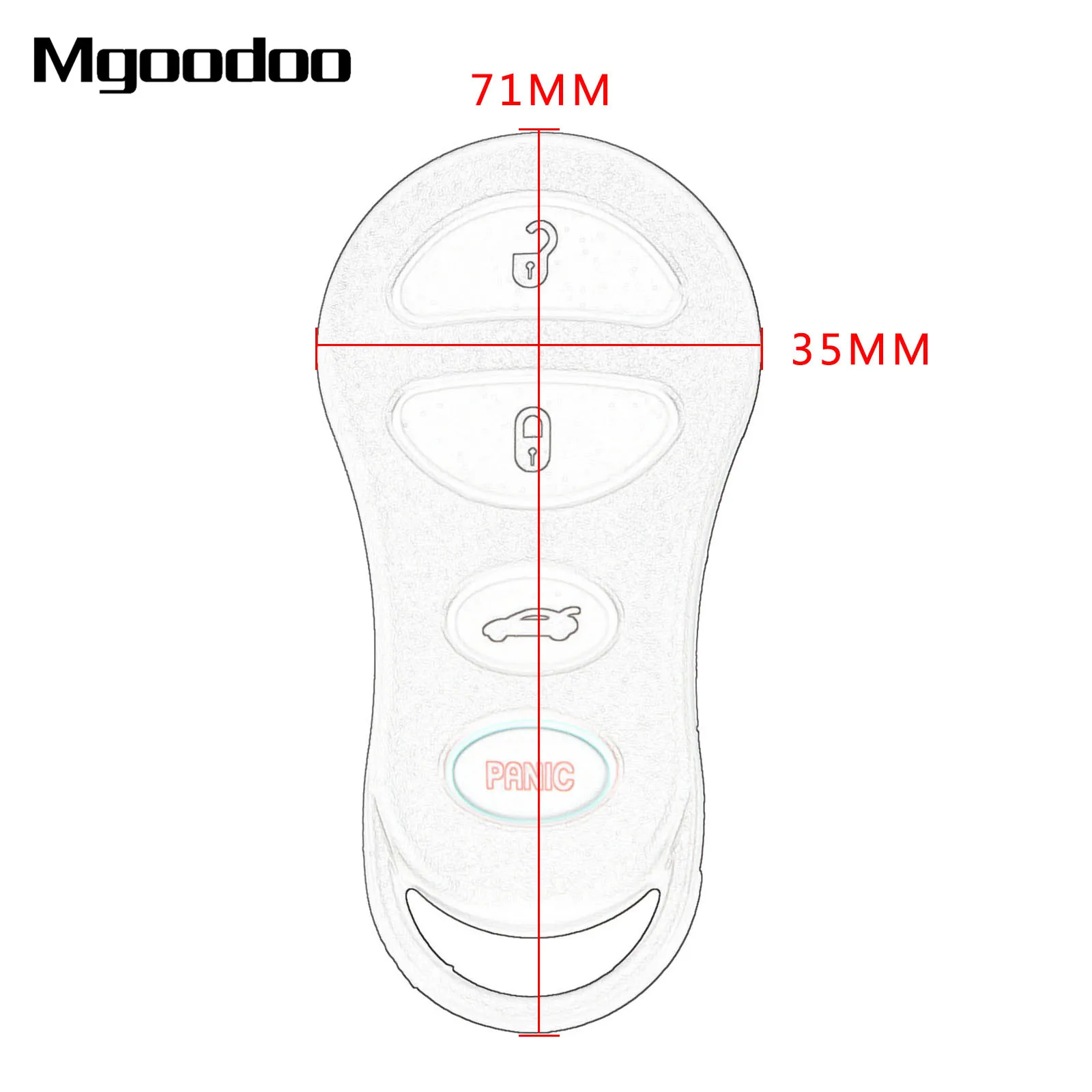 3 + 1 кнопка паники дистанционный автомобильный брелок пустой чехол Замена для