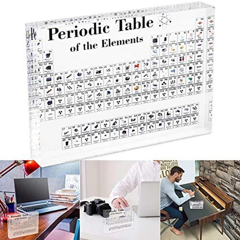 

2PCS Periodic Table Periodic Table of s Acrylic Periodic Table Display with s for Teacher Students Gift