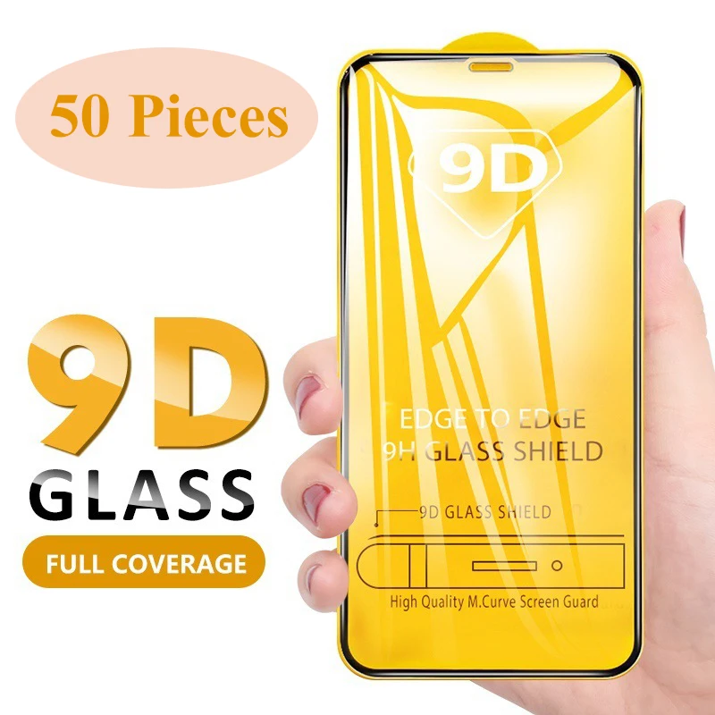 Изогнутая пленка 9D для Xiaomi Redmi Note 10 Pro Max 10S 9 9S 9A 9C 9T 8 8A 8T 50 шт.|Защитные стёкла и