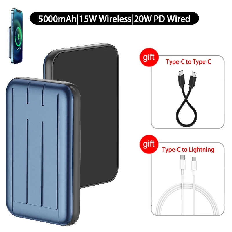 20 Вт PD зарядное устройство Power Bank для Iphone 12 12pro Max мини беспроводной зарядки