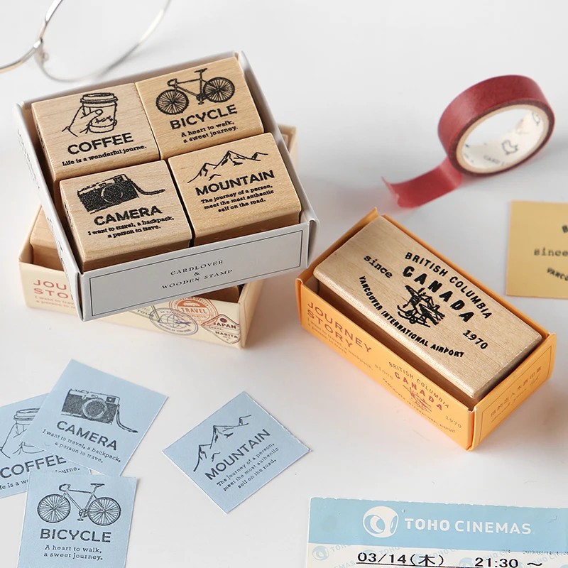 Винтажная Карта города этикетка для путешествий штамп DIY Деревянные и резиновые