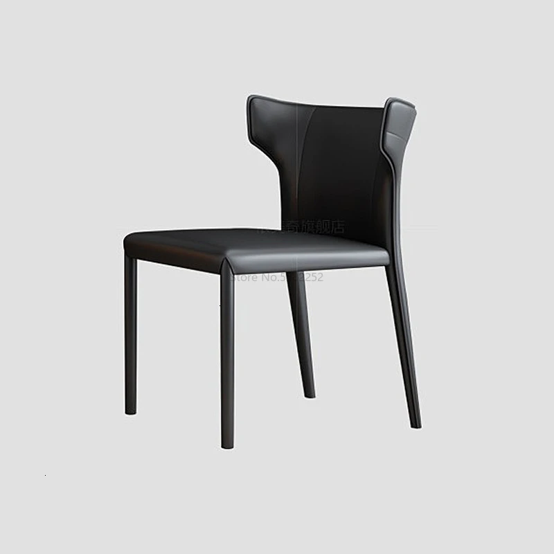 Обеденный стул простой итальянский минималистичный кожаный Североевропейский