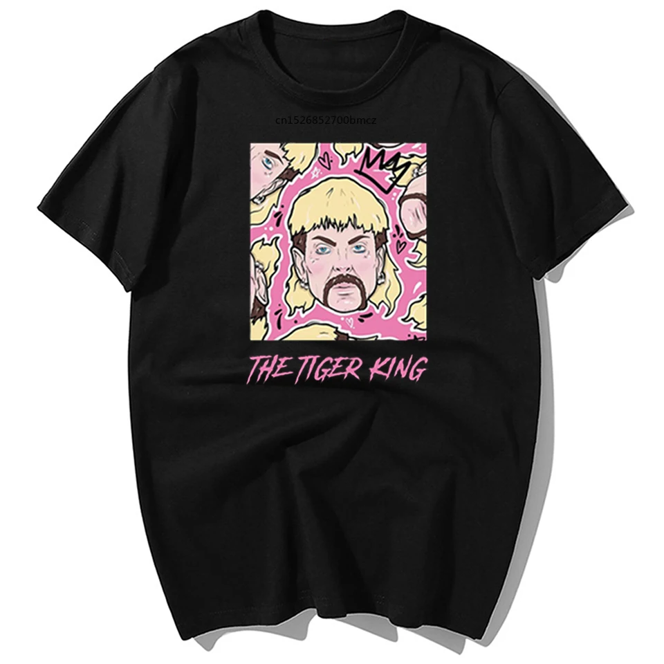 

Funny Cartoon The Tiger King Joe Exotic Face T-shirts Women Summer Casual Short Sleeve Harajuku Streetwear