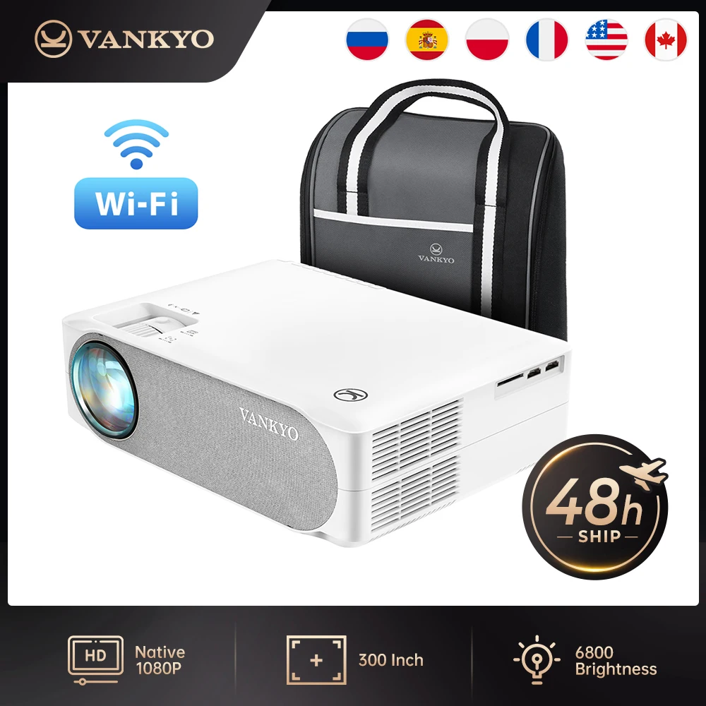Vankyo VF30MQ/VF30WQ Full HD проектор 1080P для домашнего Кино WI FI синхронизации Экран! 3 летняя