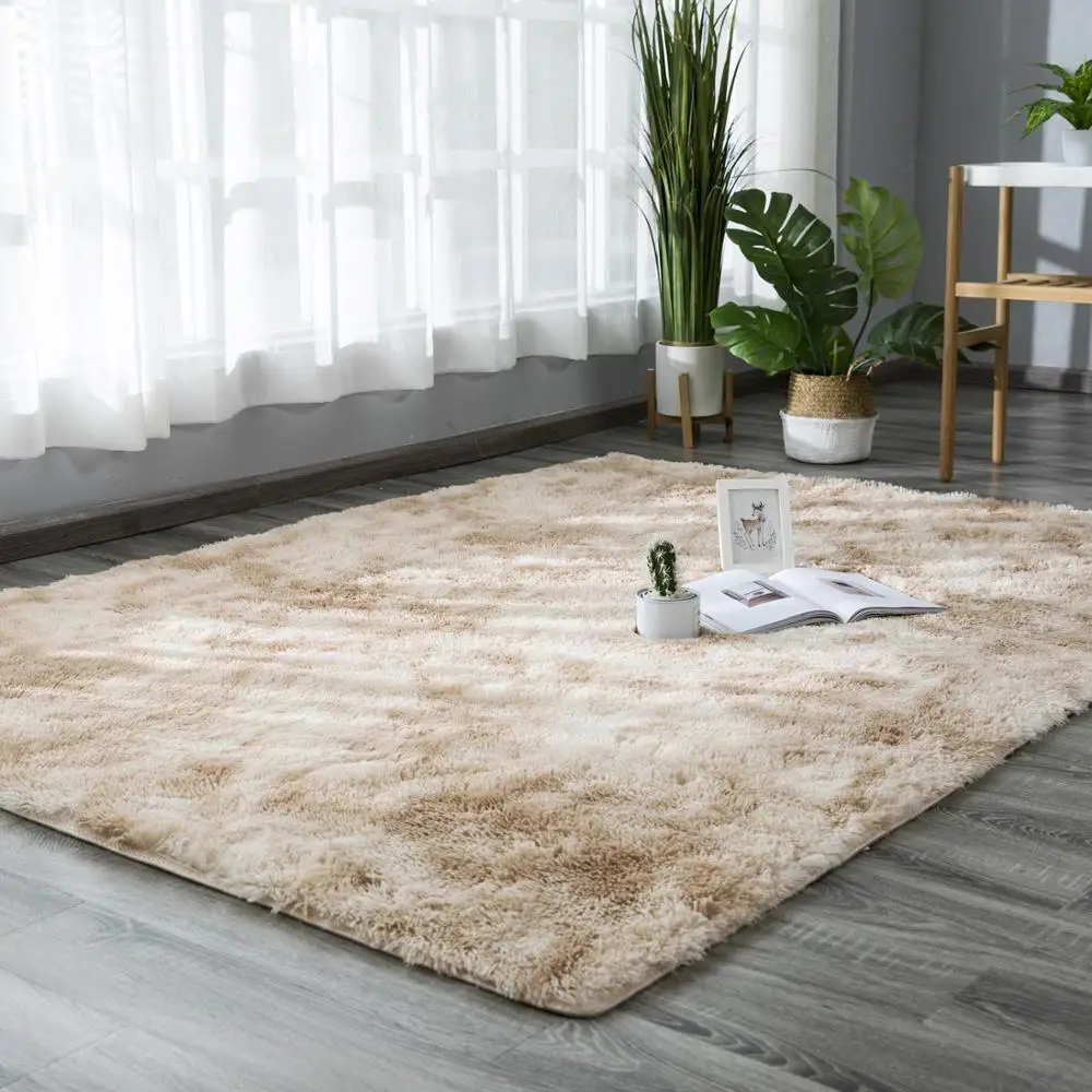 

8Motley gradient tie-dye carpet living room bedroom bedside rug Nordic minimalist sofa bedside mat coffee table silk floor