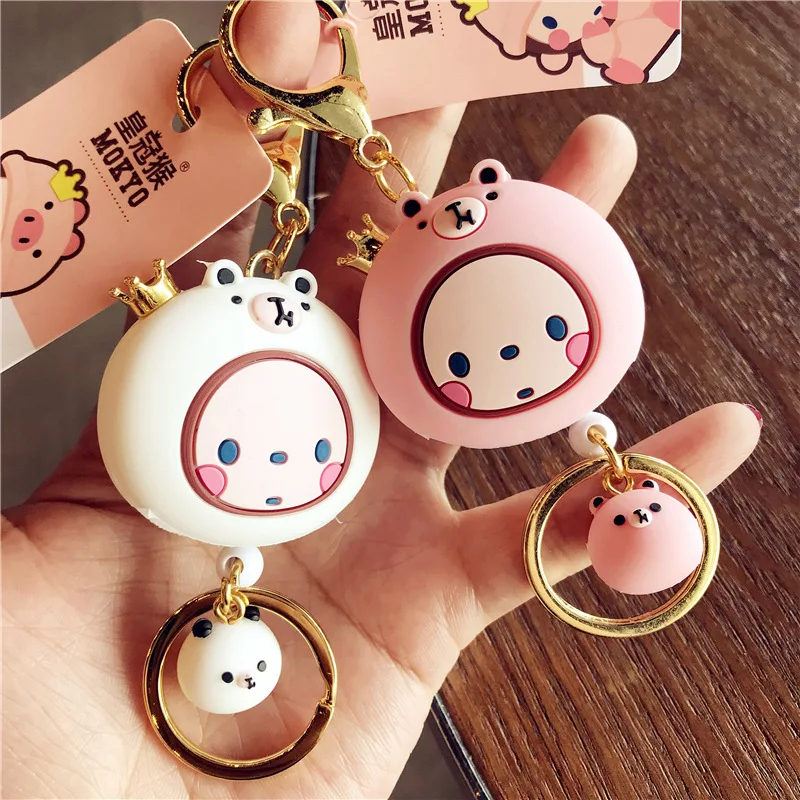 Новинка в Корейском стиле с рисунком виде короны брелоки c обезьянкой милые