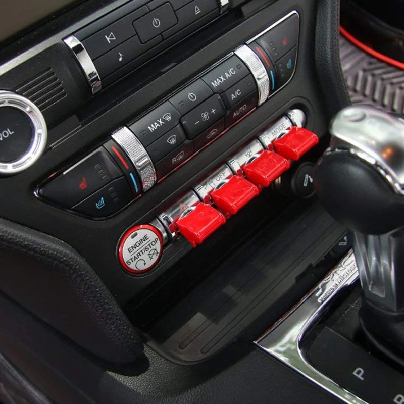 Для Ford Mustang 2015 2016 ABS красная кнопка включения/остановки двигателя и управления