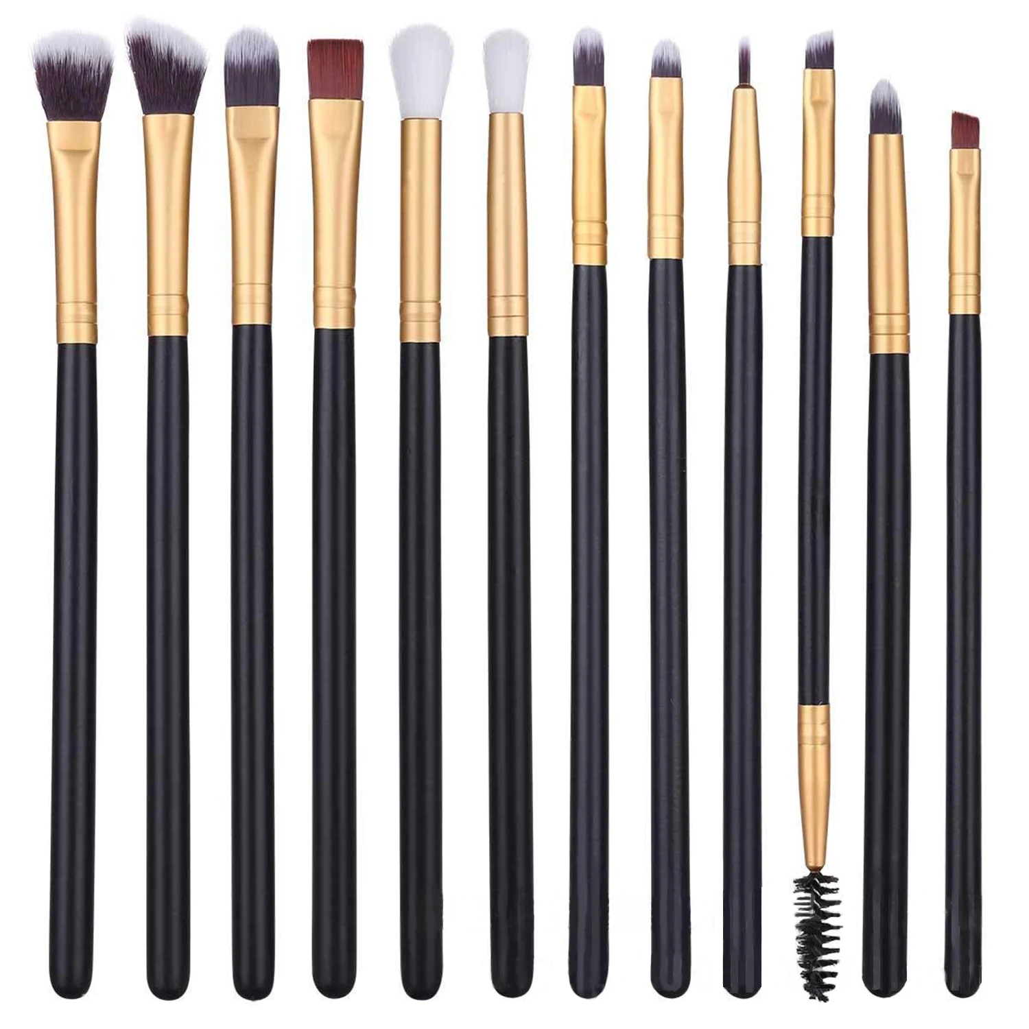 

12Pcs Eyeshadow Makeup Brushes Set Concealer Eye Shadow Blending Eyeliner Detail pincel maquiagem Rose Gold Makeup Brush