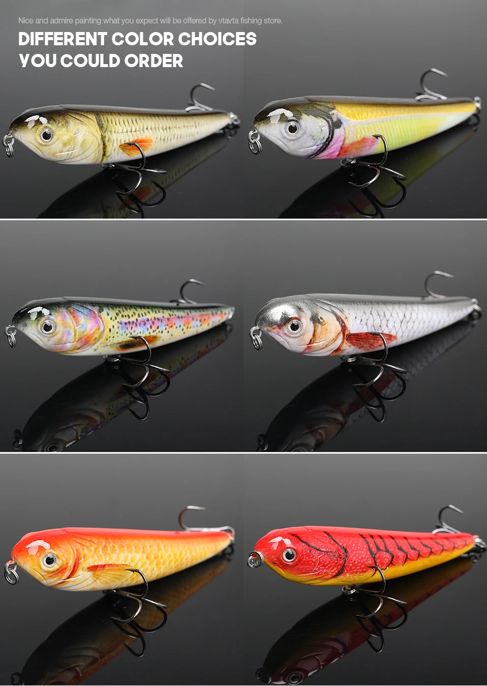 VTAVTA 10 см 16 г Topwater карандаш приманка твердая приманка гольян рыболовные приманки-Воблеры искусственная приманка погремушка кренкбейты Рыбалка на щуку