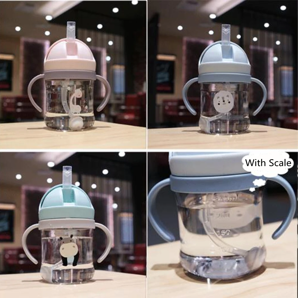 250ml Baby Feeding Cup with Straw Children Learn Drinking Bottle Kids Training With Taza De Bebe New | Мать и ребенок