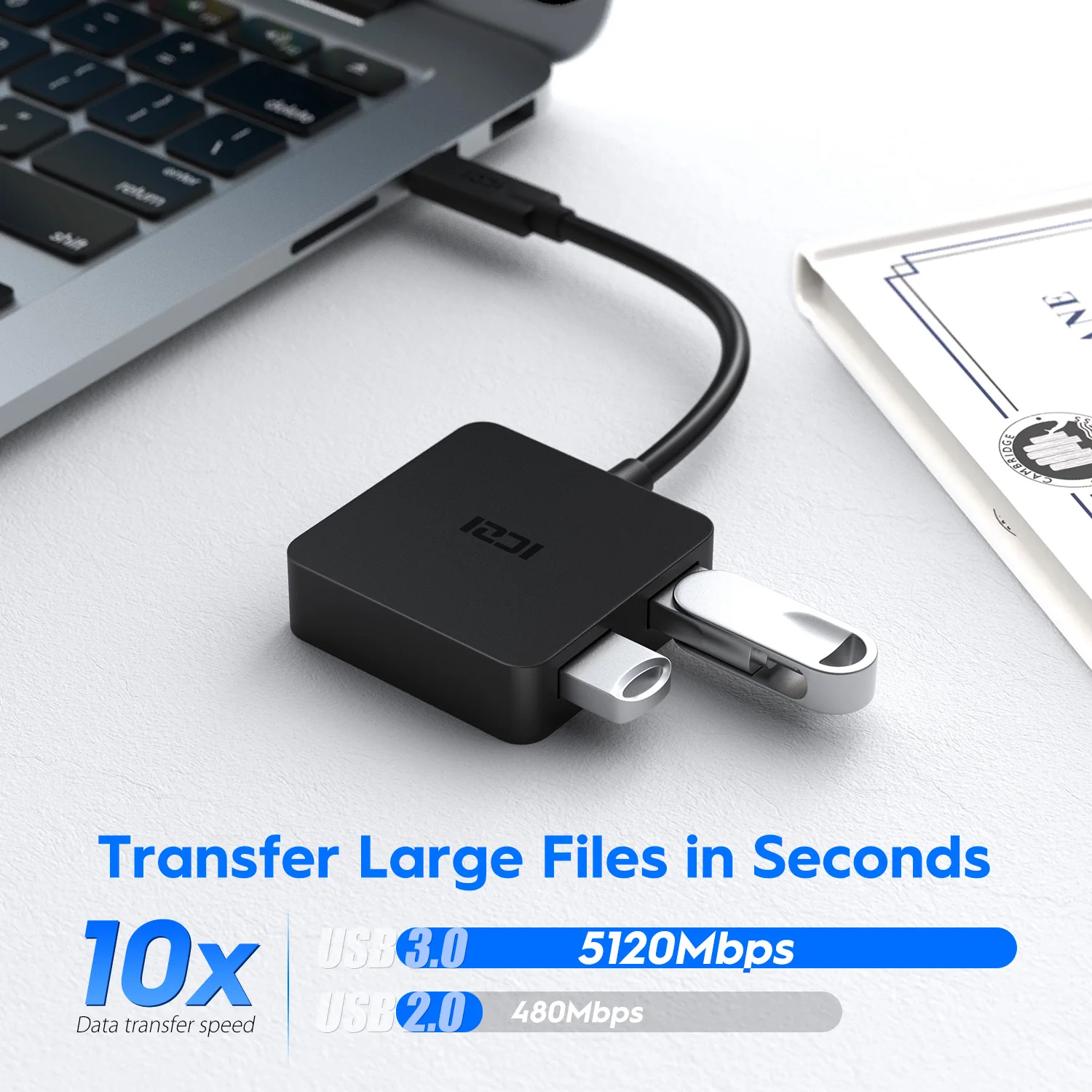 ICZI USB C до 4 USB 3,0 портов концентратор Высокоскоростной Thunderbolt 3 type C адаптер для MacBook Pro samsung Galaxy S9 S10 телефон ноутбук
