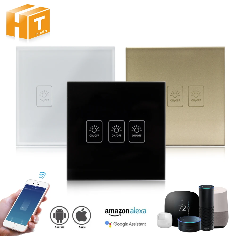 Tuya WiFi Smart Touch Switch 300 Вт/панель управления каналом приложение Smart Life Совместимо с Amazon Alexa и Google Home control