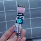 Брошка мультфильм значков на булавке, шерстяная шляпа, шарик, кавайный значок, значки на рюкзак, значки на одежду акриловые значки