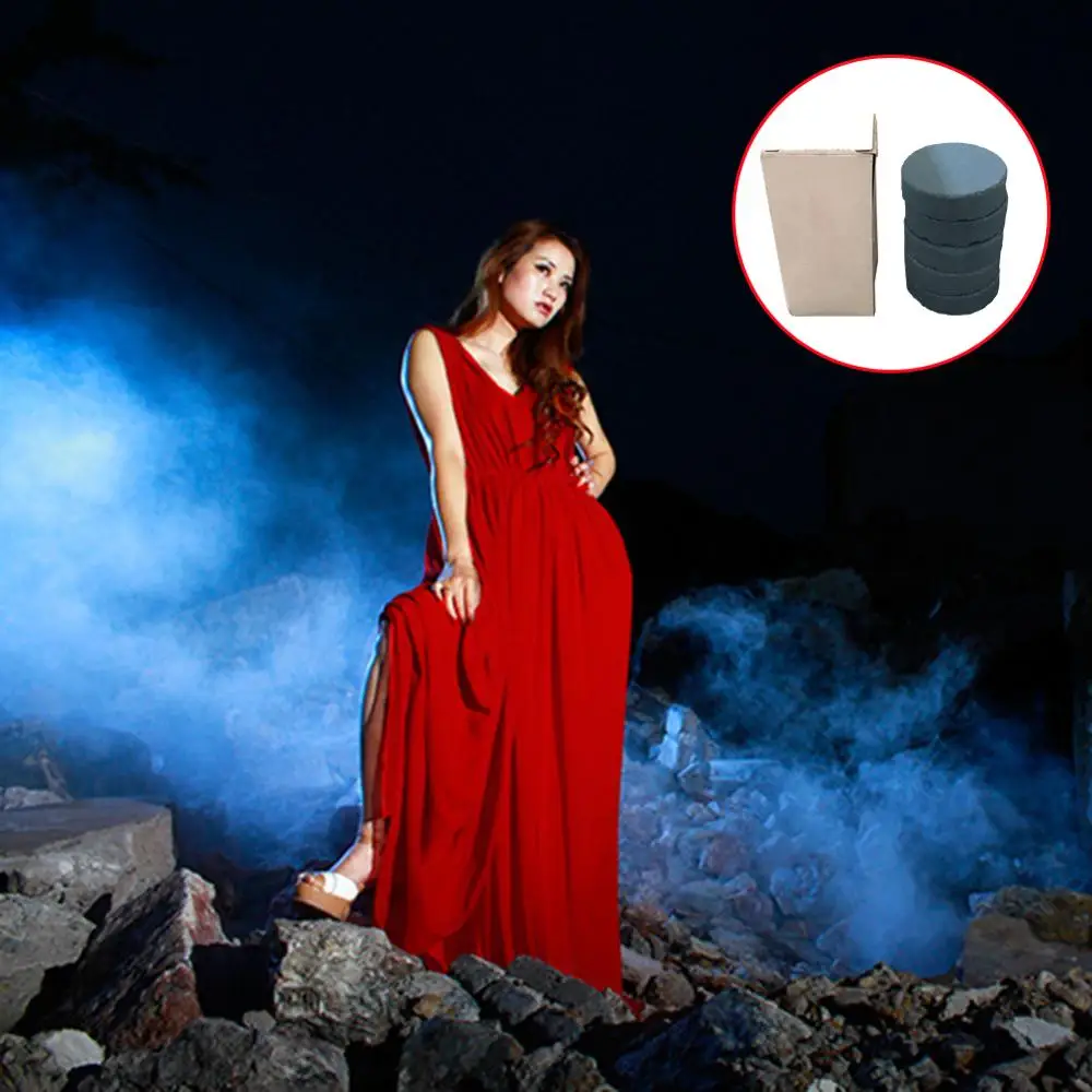 5 шт. красочные дымовые таблетки сгорание смог торт эффект дымовая бомба