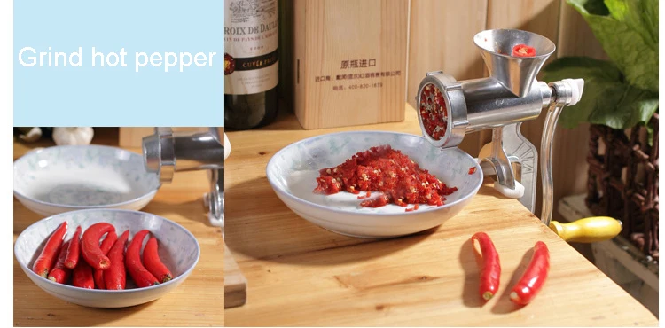 Ручная мясорубка, мясорубка, колбасный шприц наполнитель, машина, алюминиевый сплав, кухонный стол, ручная резка овощей