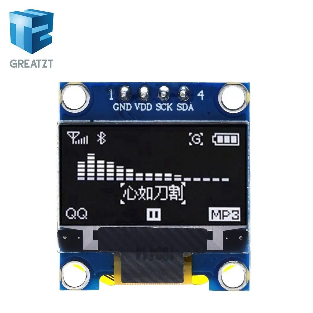 0,96 дюймов IIC Серийный желтый синий OLED дисплей модуль 128X64 IEC SSD1306 12864 плата с ЖК-экраном GND VCC SCL SDA 0,9" для Arduino