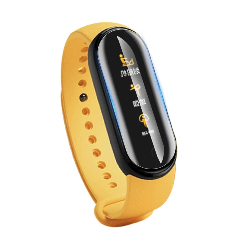 1000 шт./лот Mi Band 5 и 6 мягкая пленка для защиты экрана Xiaomi 3 band 4 Защитная