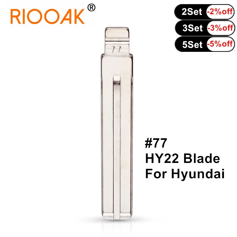 10pcs/lot #77 lishi HY22 Metal Blank Uncut Flip KD VVDI Remote Key Blade for Hyundai IX35 Kia SORANTO K5 Toyota REIZ