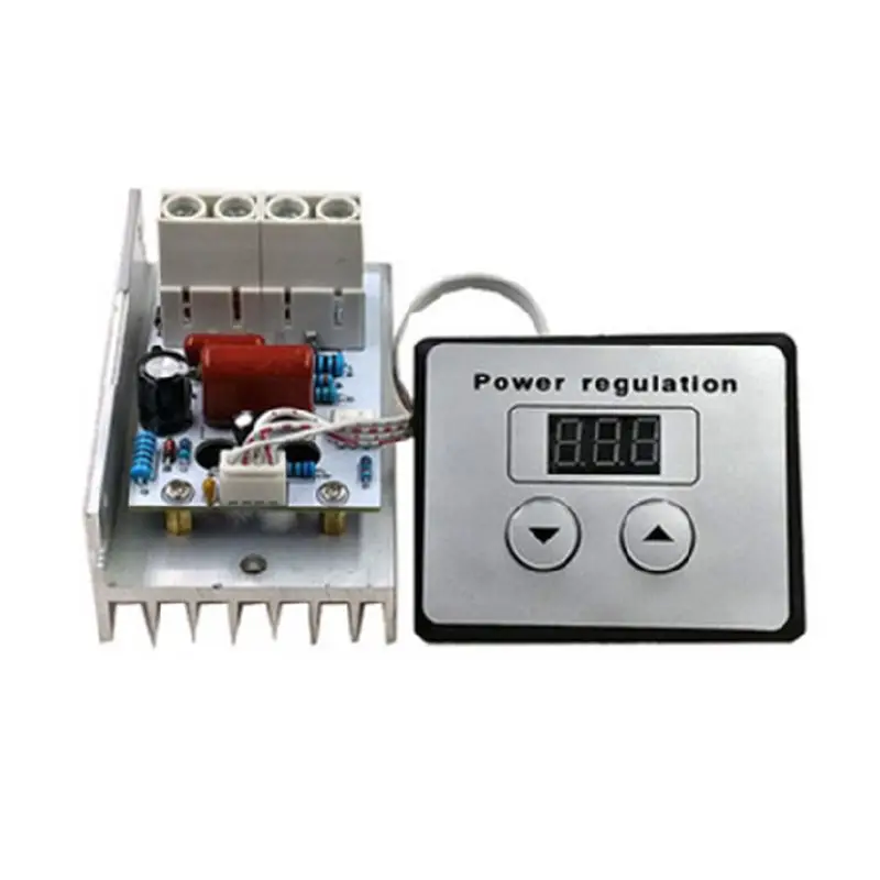 

SCR Voltage Regulator AC 220V 10000W Speed Control Dimmer Thermostat Module Kit