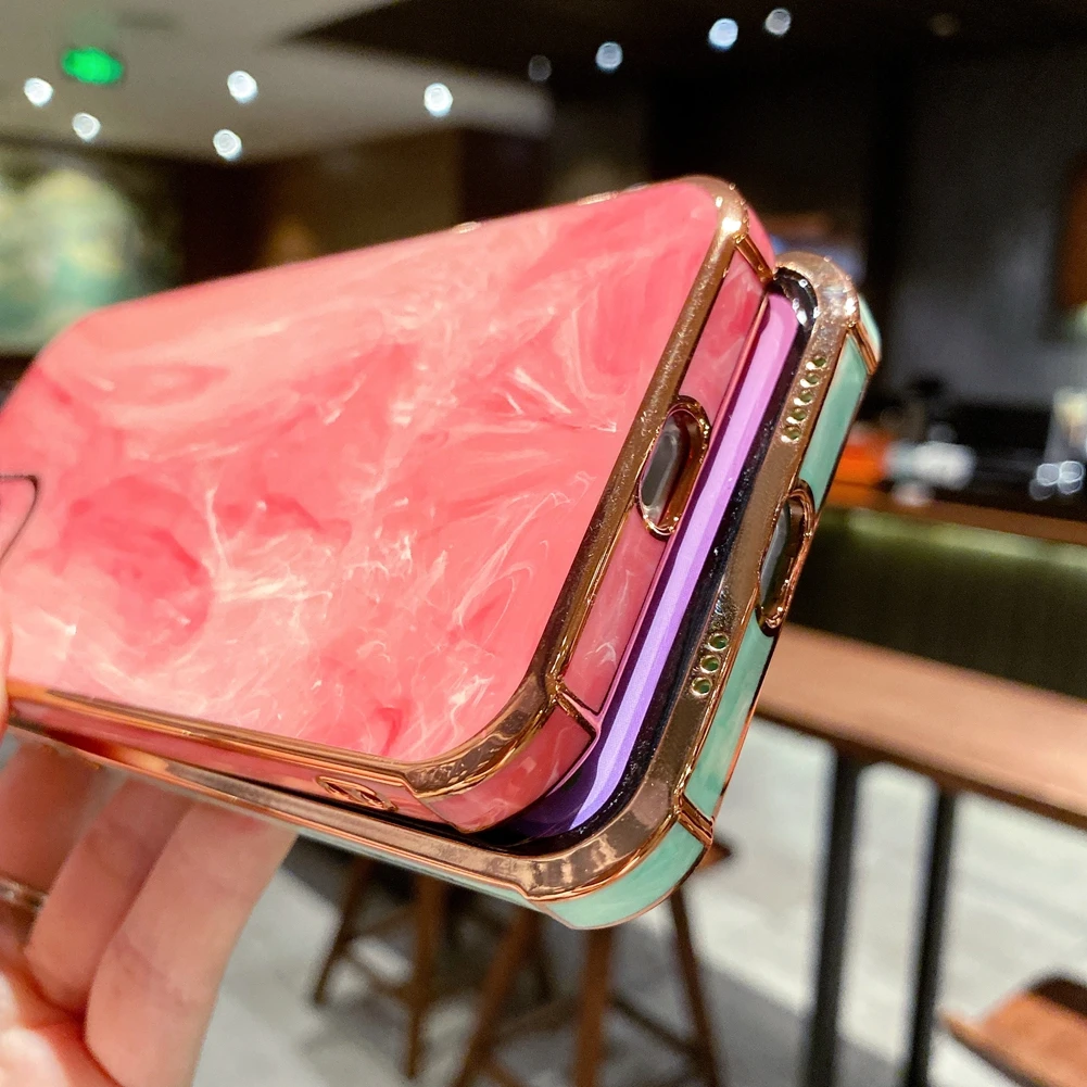 Роскошный позолоченный мраморный чехол для iPhone 13 Pro Max 12 11 Xs X Xr 7 8 Plus