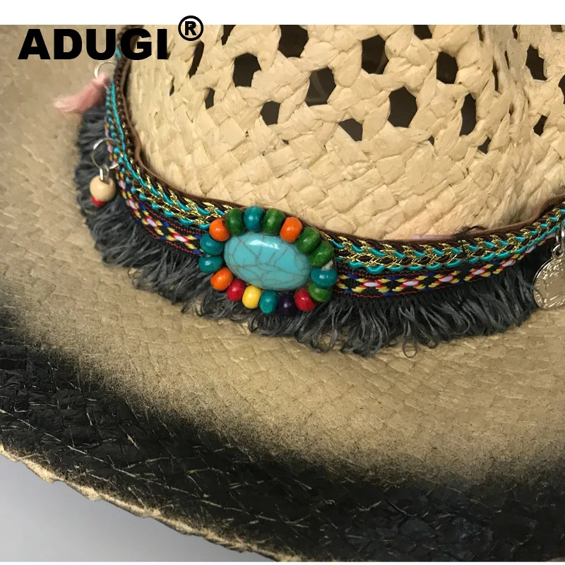 ADUGI Китайская национальная ковбойская шляпа мужская и женская летняя уличная от