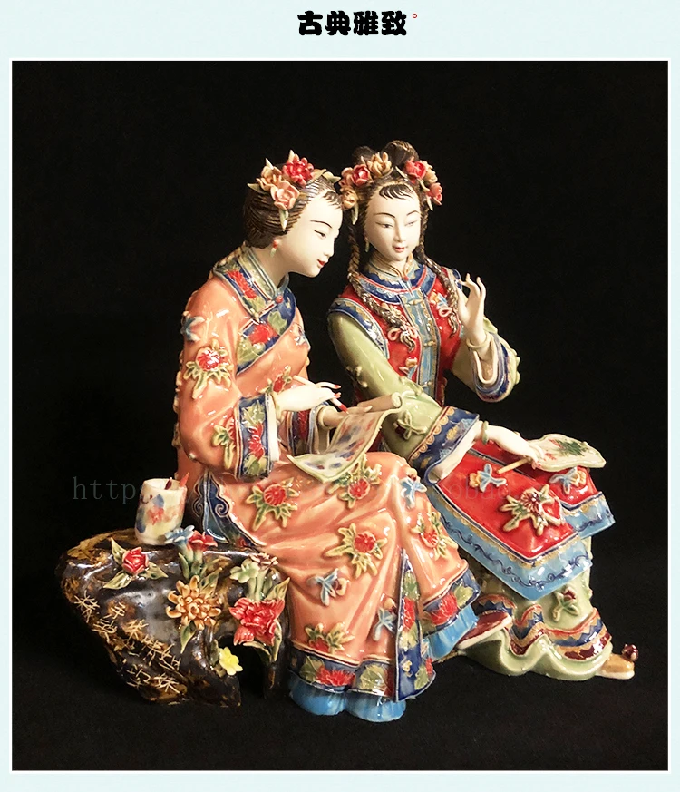 

Classical Beauty Lady Art Sculpture Beautiful Women Figure Statue Ceramics Crafts Chinese Style Home Decoration Room Decor R6125