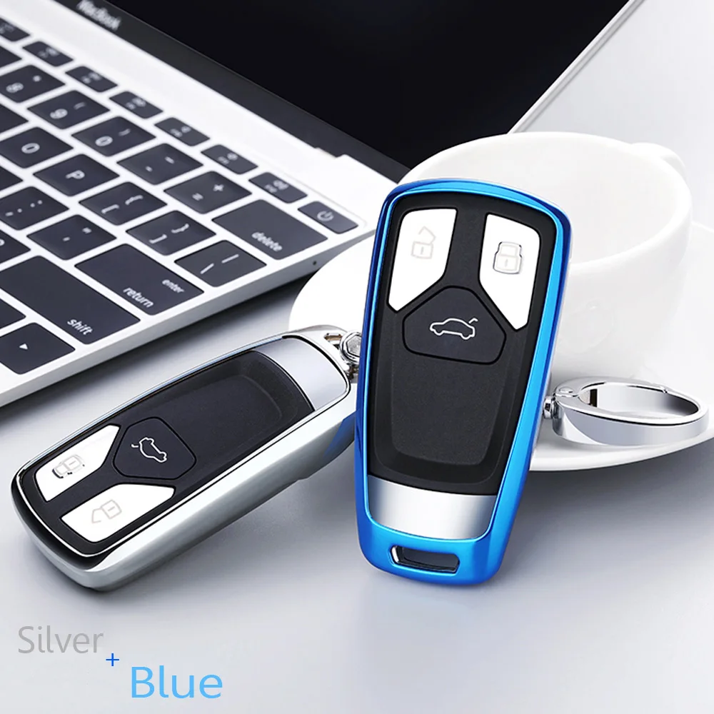 Smart 3 Button Car key wallet case For Audi A4 A4L Allroad B9 Q5 Q7 TT TTS 8S 4m A5 A6L QT S5 S7 8S S4 8W RS Auto Part