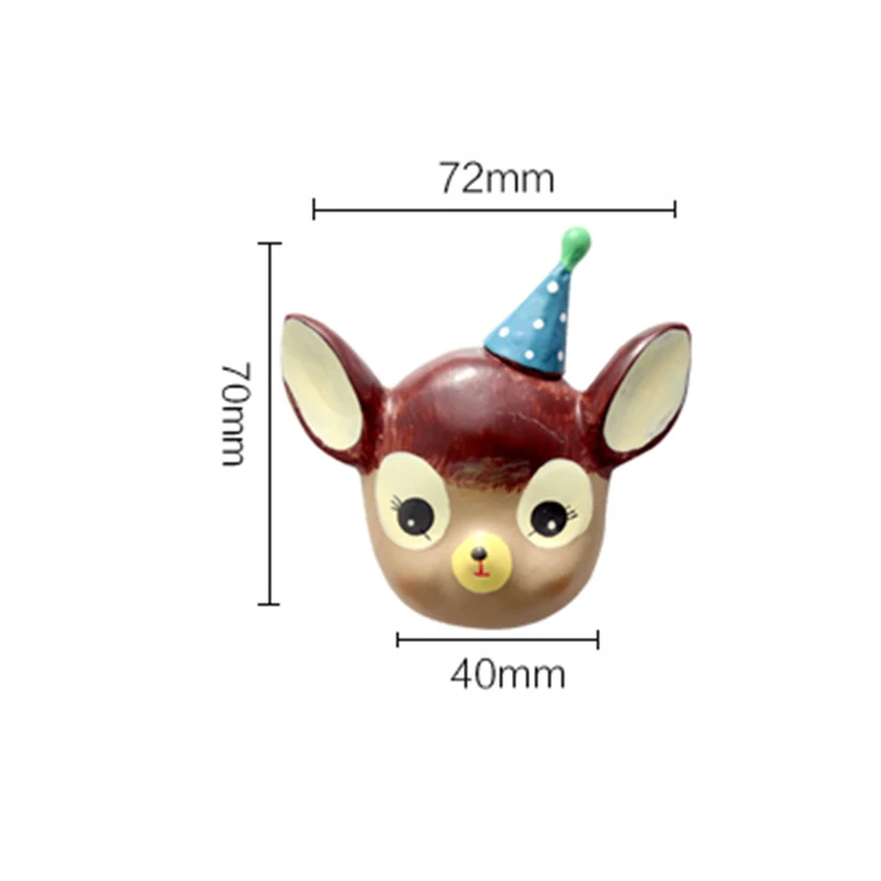 Картонная коробка милый медведь слон кролик животные из смолы 3D магниты на