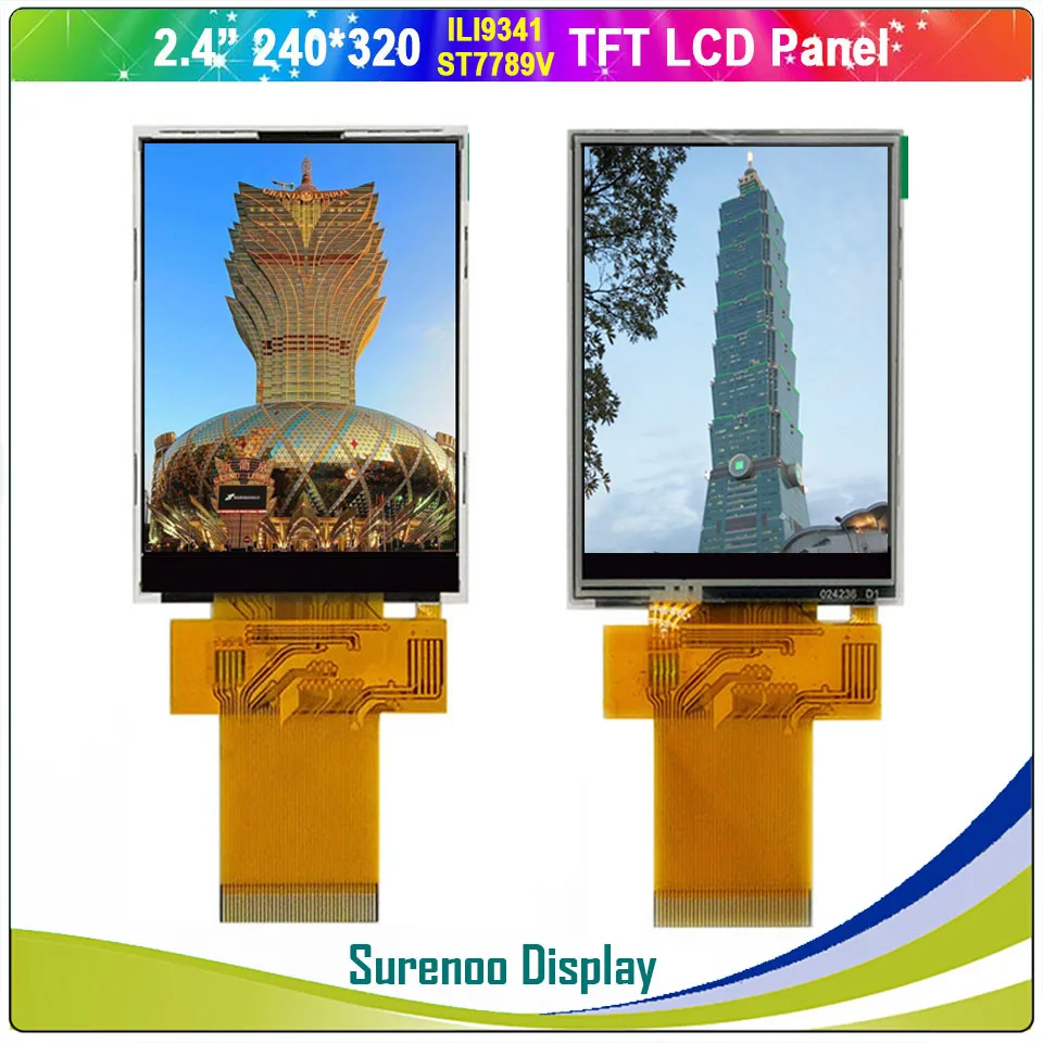 ЖК модуль 2 4 &quotдюймов 240*320 40P/0 5 8/16 MCU 3/4 L серия SPI TFT экран LCM ILI9341 ST7789V с резистивной
