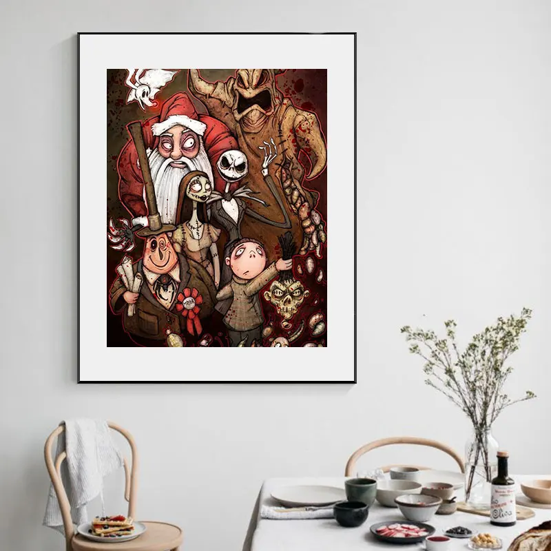 Алмазная картина 5D &quotсделай сам&quot из круглых Страз &quotКошмар перед