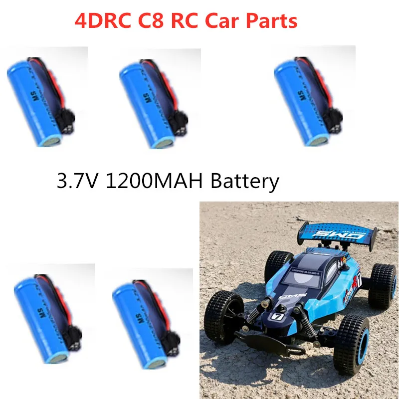 

Hot sell C8 3.7V 1200mAh recharge Battery 4DRC C8 High Speed RC Racing Car Spare Parts C8 Car battery 3-in-1 usb line