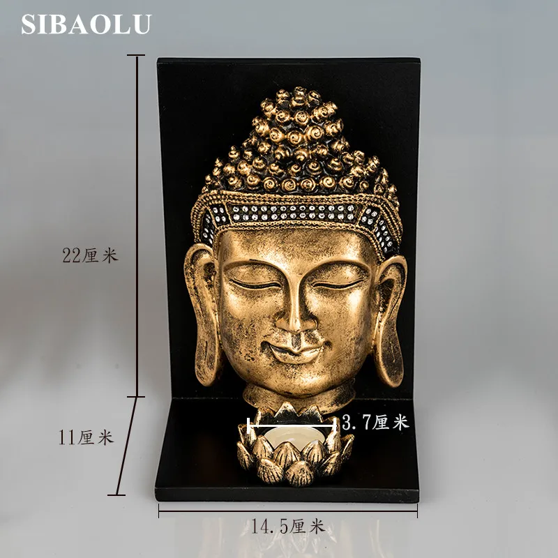 Юго-Восточная Азия Смола Будда подсвечник спа красота Клубная комната дзен