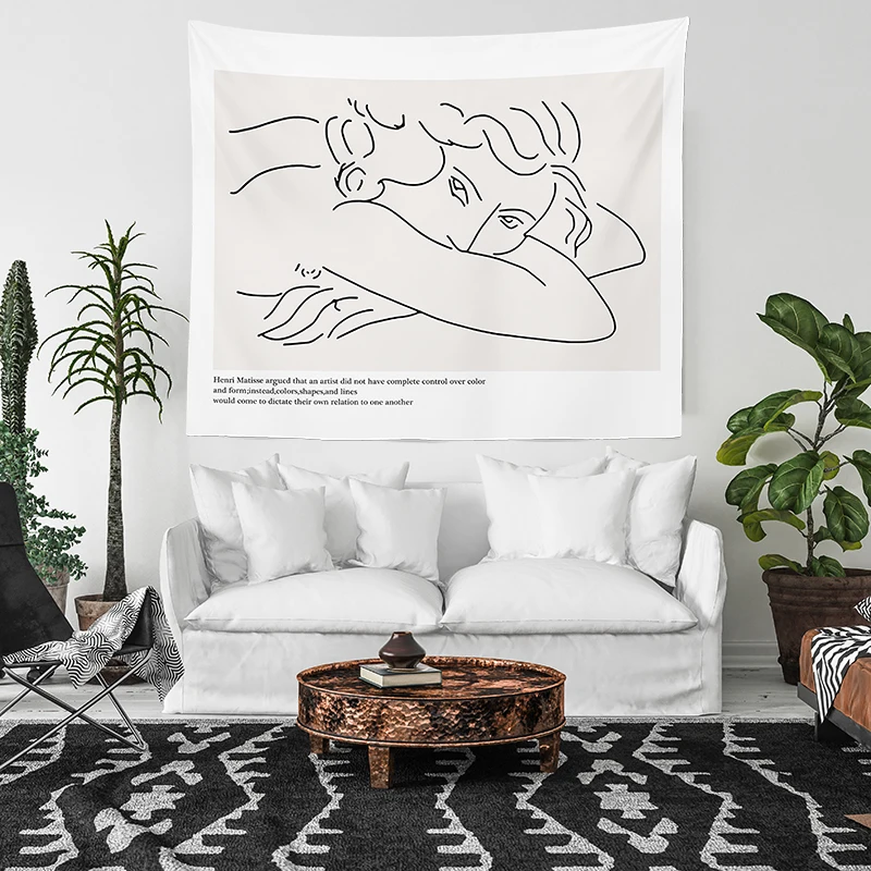 Настенный гобелен с рисунком мандалы Пикассо коврик для йоги Декор дома|Гобелен|