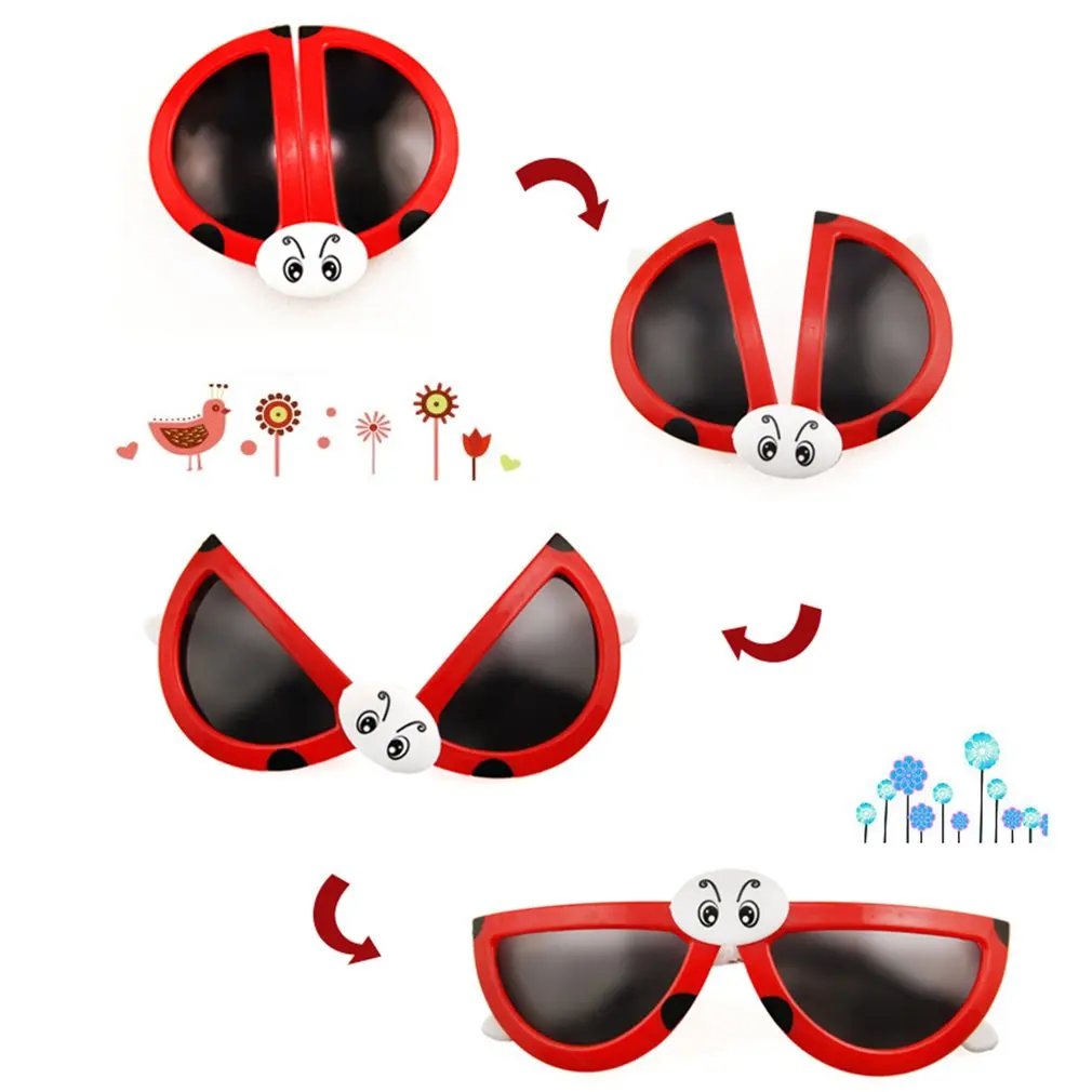 

Cute Fashion Folding Ladybug Deformity Sunglasses Puzzles Toy Baby Toys Flexible Construction Birthday Gift for Kids