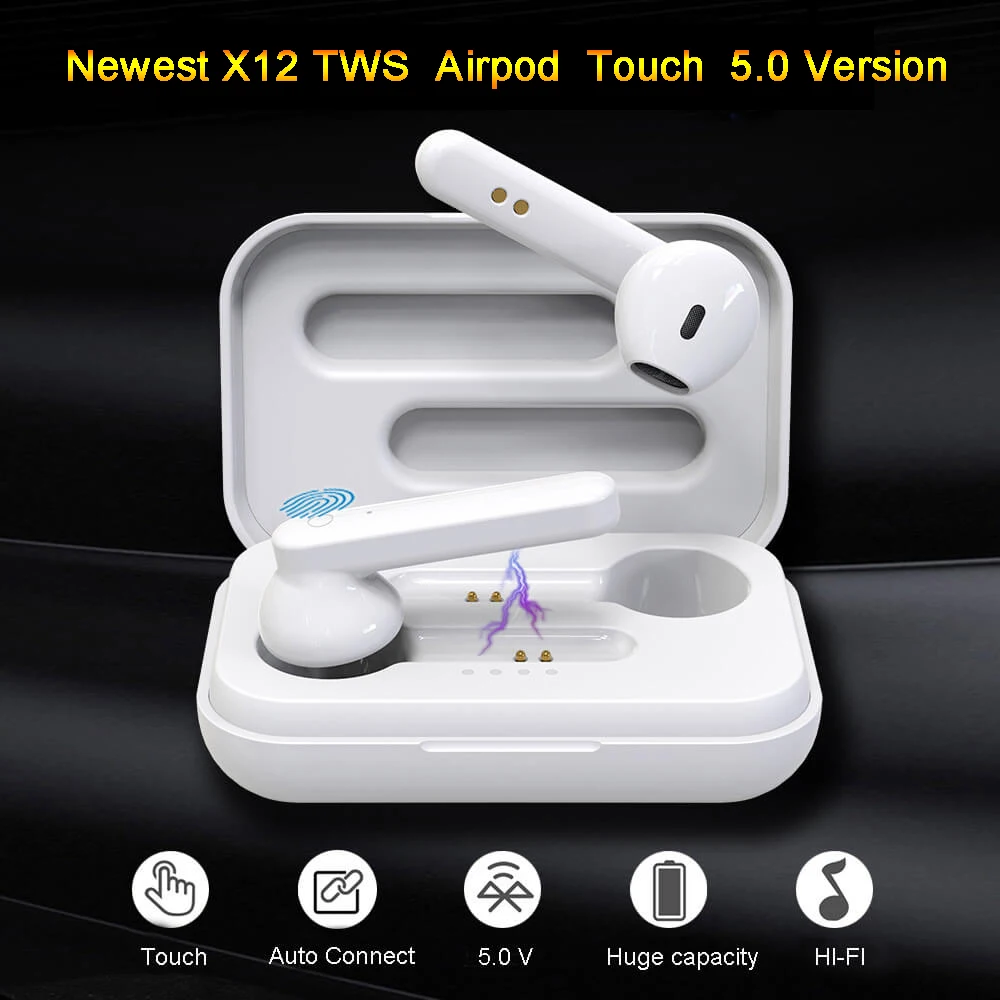 Беспроводные bluetooth наушники GiNiffe X12 TWS In ear мини Спортивная игровая гарнитура для