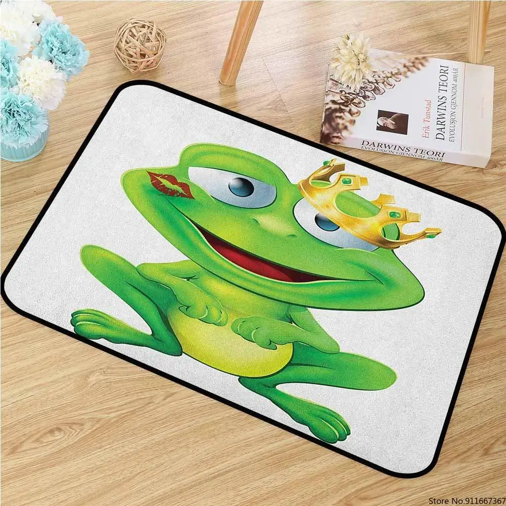Дверной коврик с животными добро пожаловать персонаж лягушки принца золотой