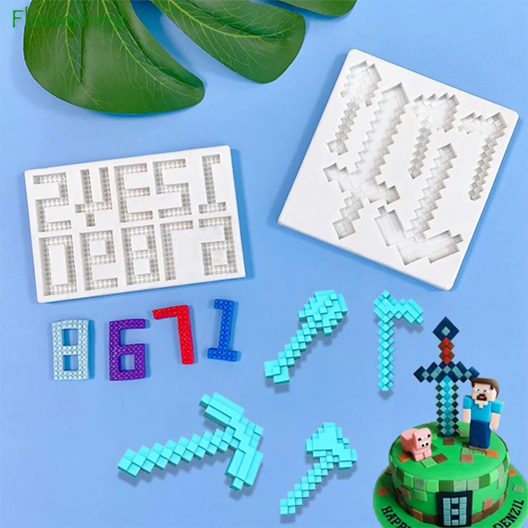 Строительные блоки цифры 0-9 форма для шоколада украшение торта из жидкого