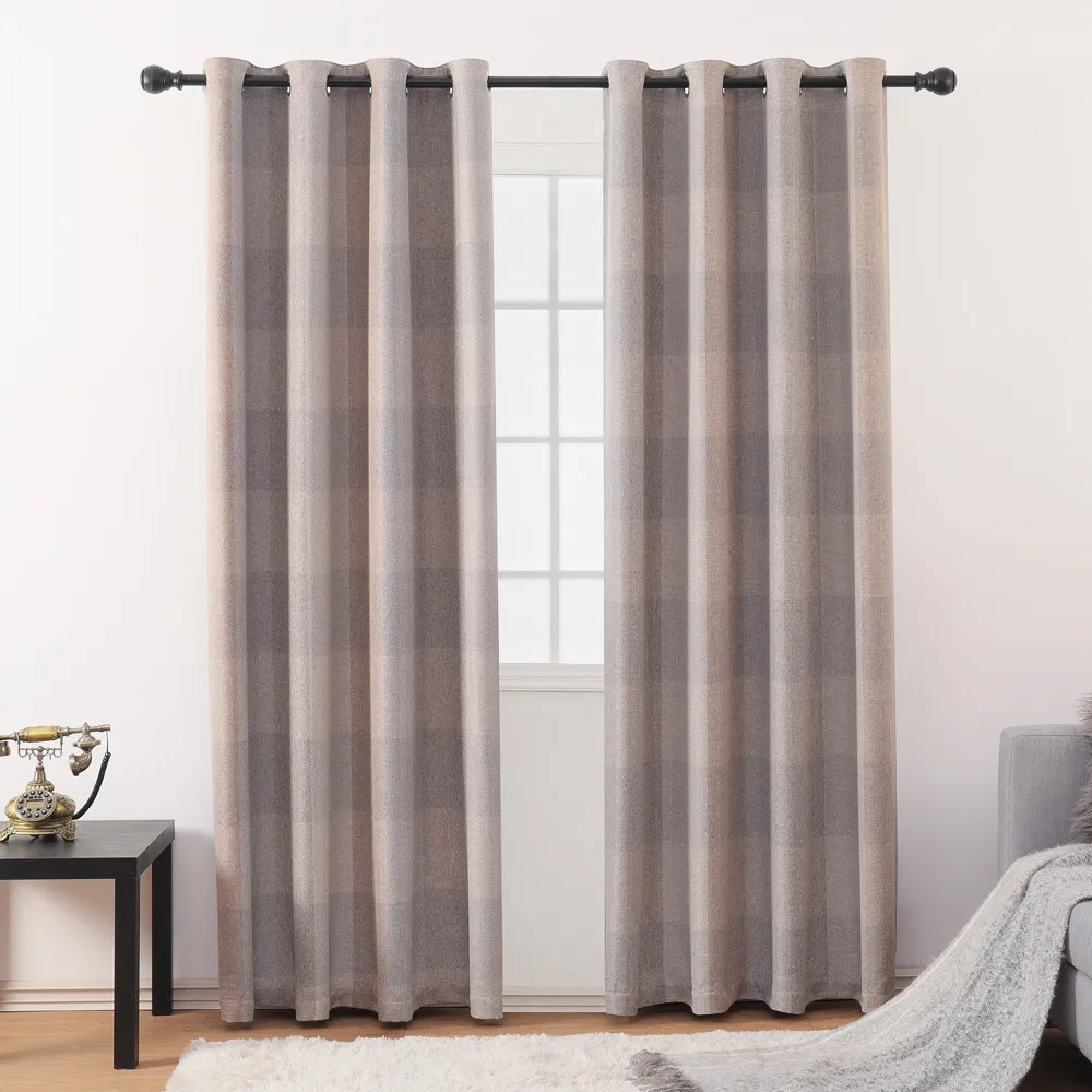 Двойные затемняющие шторы жаккардовые Полиэстеровые геометрические для спальни