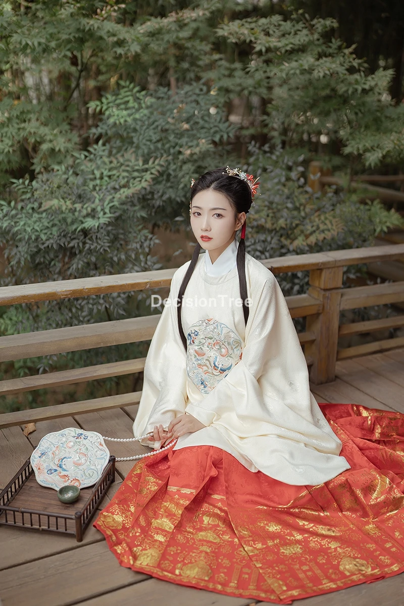 

2022 Древний китайский костюм ханьфу одежда для женщин Ретро династия Мин принцесса праздничный наряд народная танцевальная одежда Восточны...