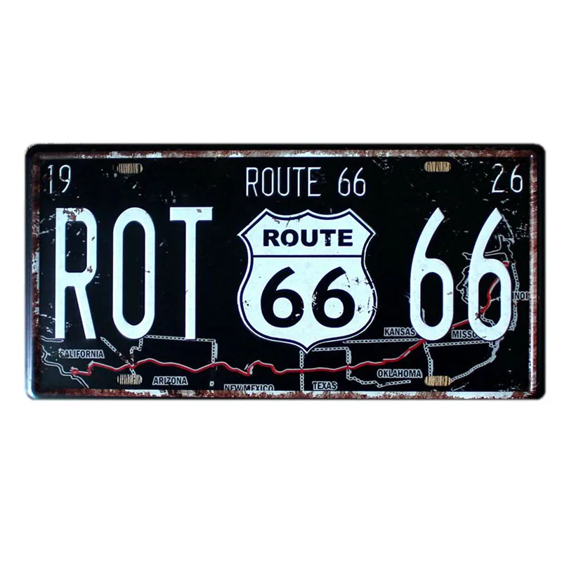 Металлическая пластина ROUTE66 Мексиканский жестяной знак винтажный настенный бар