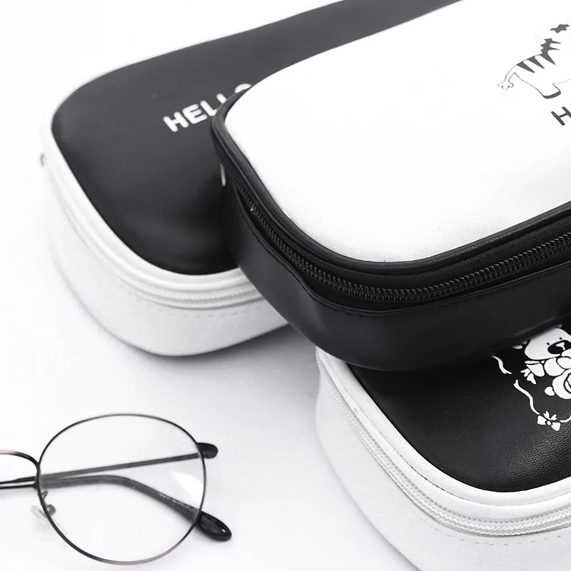 Большой Вместительный милый кавайный пенал мультяшный Кот школьная сумка