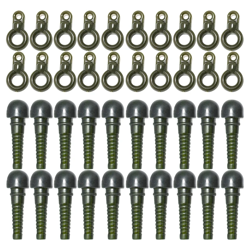 

20 Pairs Carp Fishing Safety Sleeves Run Rings Safety Terminal Clips Fishing Tackle Terminal Rigs Fishing Gear Accessory