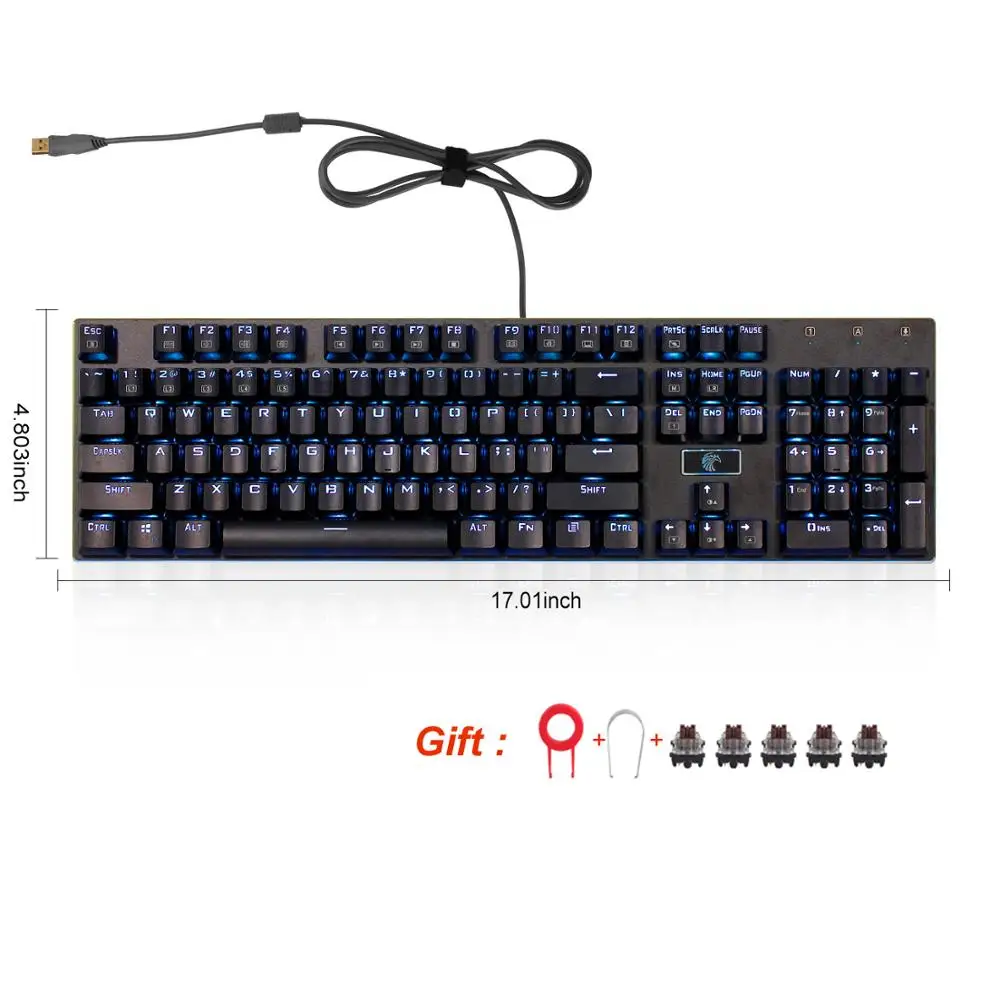 Механическая игровая клавиатура Z88 RGB тактильная коричневая Outemu с 104 клавишами