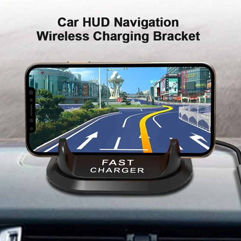 

10W Fast Charging Wireless Car Charger For iPhone 11 Pro X R Samsung S10 S9 QI Wireless Charger Car Mount Dashboard Phone Holder