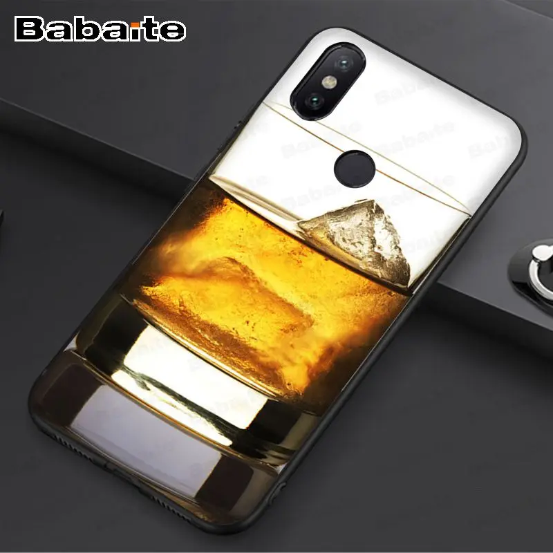 A15 beer foam Black TPU Soft Phone Case Cover For redmi 7 5plus 5A 6pro 4X note5A note6pro note7 funda - Цвет: A15