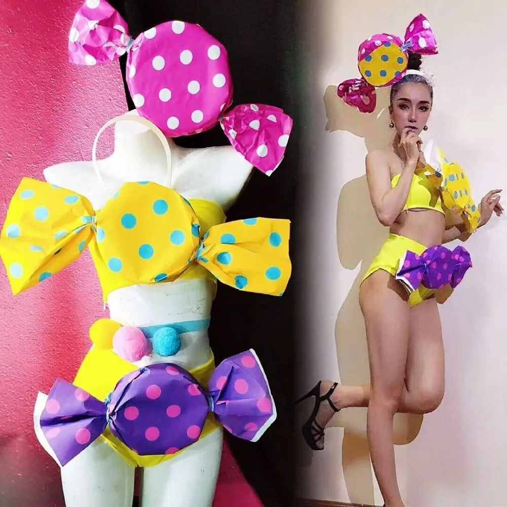 Хит Женский костюм для танцев на сцене шоу Хэллоуина вечерние ночного клуба бара